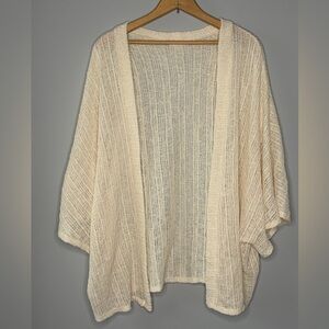 NWOT Cherish Open-Front Cream Knit Women's Cardigan Sweater One-size
